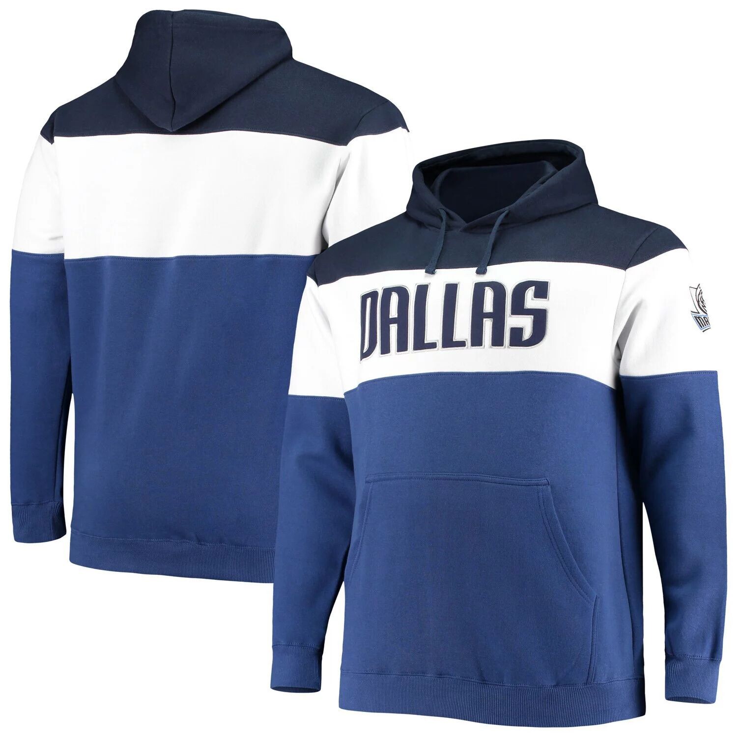 Мужской фирменный темно-синий/темно-синий пуловер с капюшоном Dallas Mavericks Big & Tall с цветными блоками и надписью Fanatics
Мужской фирменный темно-синий/темно-синий пуловер с капюшоном Dallas Mavericks Big & Tall с цветными блоками и надписью Fanatics