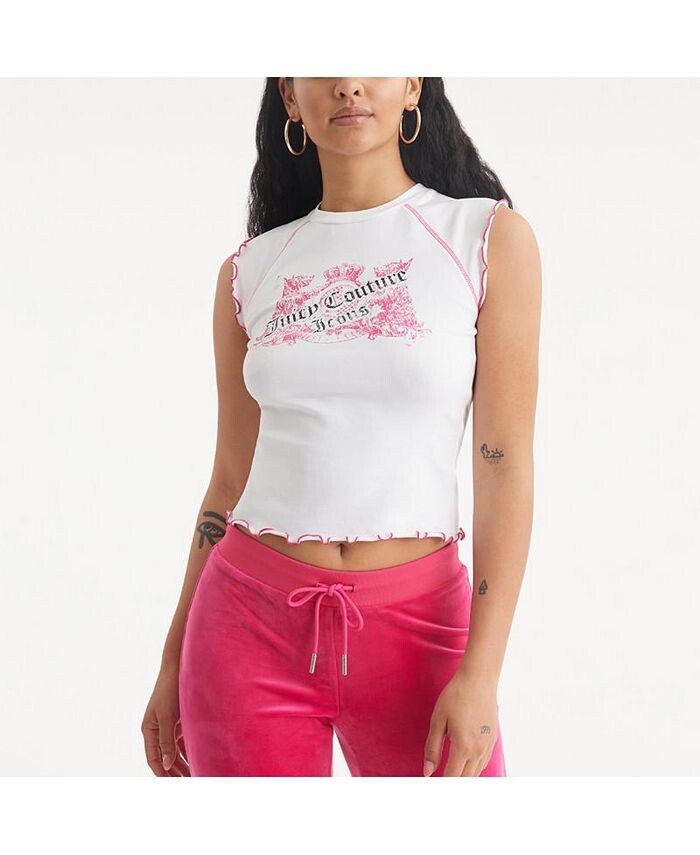 Женская мини-футболка реглан с графическим рисунком Originals Juicy Couture, белый
Женская мини-футболка реглан с графическим рисунком Originals Juicy Couture, белый