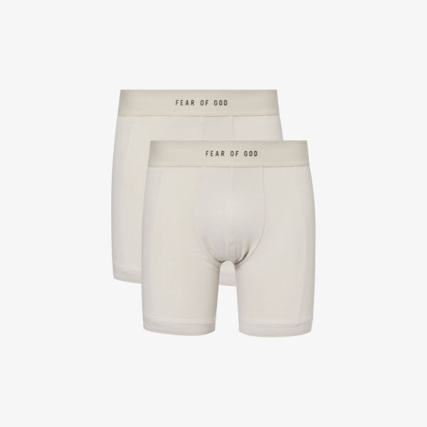 Комплект из двух трусов-боксеров из эластичного хлопка с эластичным поясом Fear Of God, цвет cement
Комплект из двух трусов-боксеров из эластичного хлопка с эластичным поясом Fear Of God, цвет cement