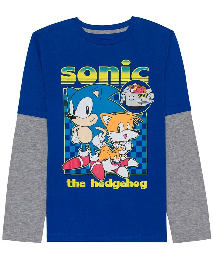 Футболка с круглым вырезом и длинными рукавами Big Boys Sonic с рисунком Hybrid, синий
Футболка с круглым вырезом и длинными рукавами Big Boys Sonic с рисунком Hybrid, синий