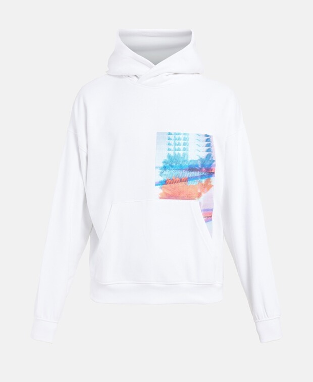 Худи с капюшоном Calvin Klein Jeans, белый 
Худи с капюшоном Calvin Klein Jeans, белый