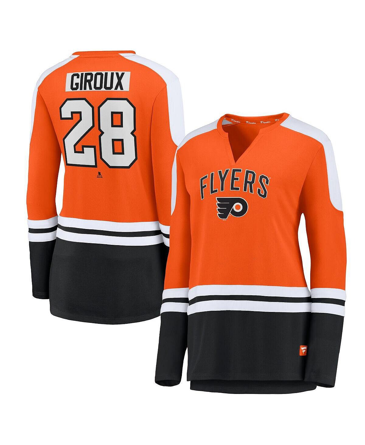 Женская оранжево-черная футболка Claude Giroux Philadelphia Flyers Power Player с длинным рукавом и вырезом под горло Fanatics
Женская оранжево-черная футболка Claude Giroux Philadelphia Flyers Power Player с длинным рукавом и вырезом под горло Fanatics