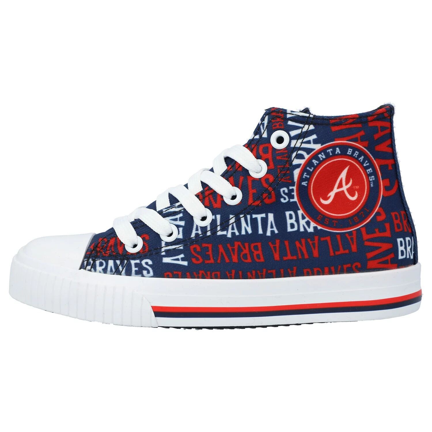 Молодежные кеды FOCO темно-синего цвета Atlanta Braves с повторяющимися надписями из плотной ткани по всей поверхности Unbranded
Молодежные кеды FOCO темно-синего цвета Atlanta Braves с повторяющимися надписями из плотной ткани по всей поверхности Unbranded
