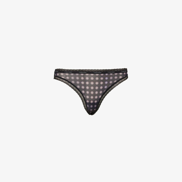 Трусики из эластичной ткани со средней посадкой и кружевной отделкой Calvin Klein, черный
Трусики из эластичной ткани со средней посадкой и кружевной отделкой Calvin Klein, черный