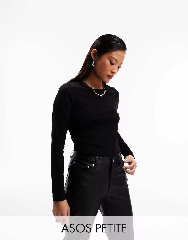 Черная хлопковая рубашка узкого кроя с длинными рукавами ASOS DESIGN Petite Ultimate, Черный
Черная хлопковая рубашка узкого кроя с длинными рукавами ASOS DESIGN Petite Ultimate, Черный