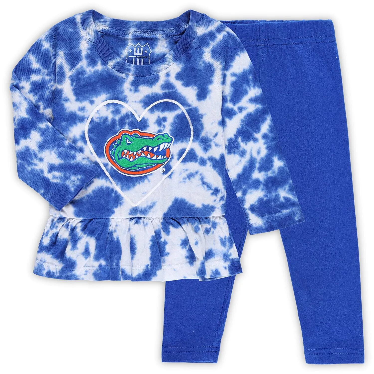 Комплект из футболки и леггинсов с длинными рукавами Wes & Willy Royal Florida Gators для девочек-младенцев реглан с рюшами и принтом тай-дай Unbranded
Комплект из футболки и леггинсов с длинными рукавами Wes & Willy Royal Florida Gators для девочек-младенцев реглан с рюшами и принтом тай-дай Unbranded