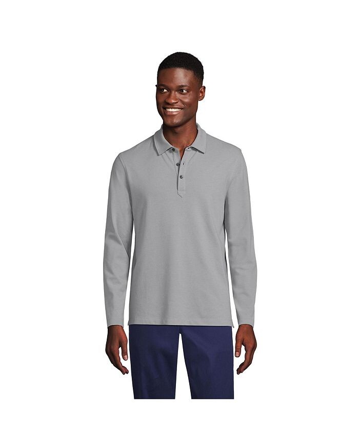 Мужская рубашка-поло Coolmax с длинными рукавами и высоким воротником Lands' End, серый
Мужская рубашка-поло Coolmax с длинными рукавами и высоким воротником Lands' End, серый