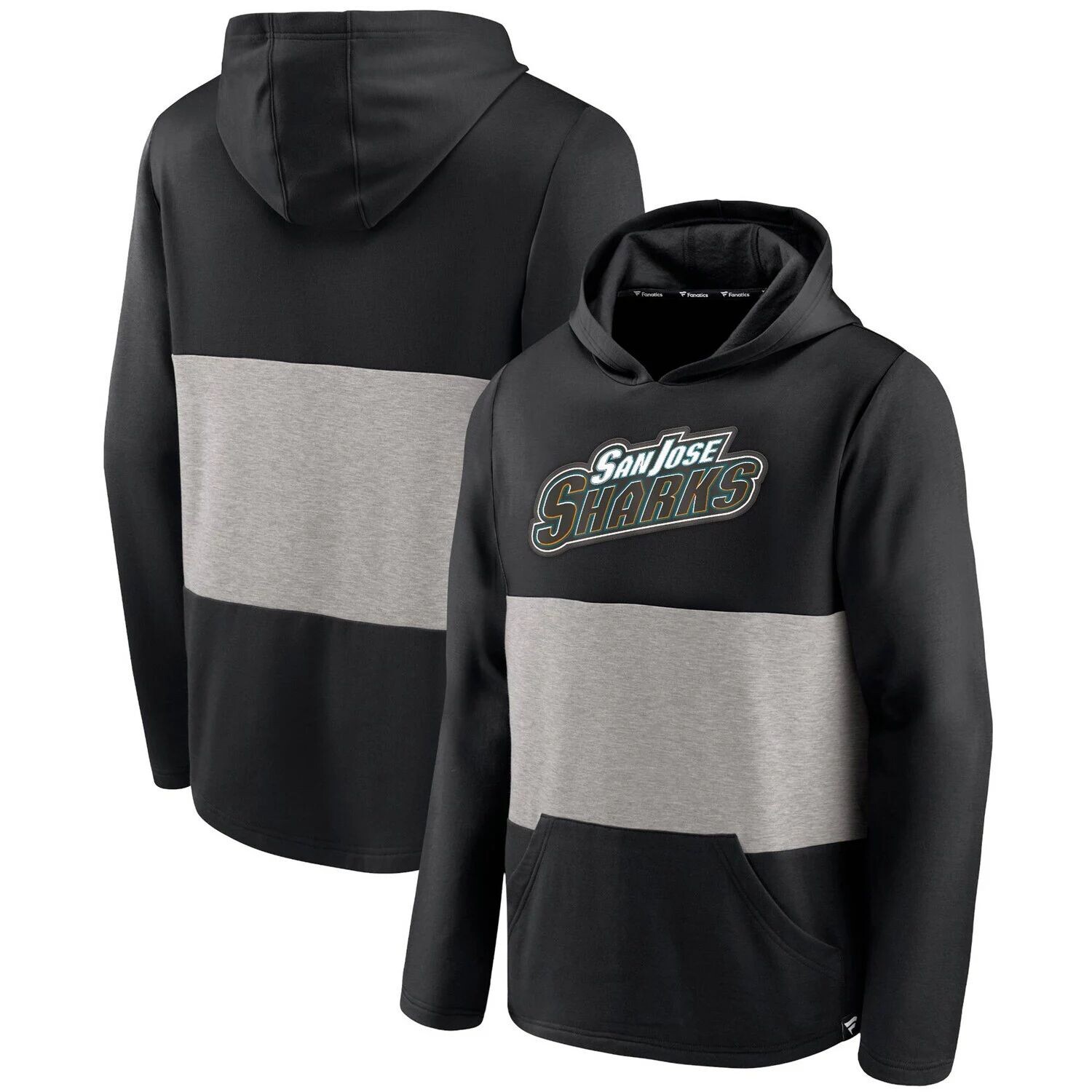 Мужской фирменный черный/серый пуловер с капюшоном San Jose Sharks Prep Color Block Fanatics
Мужской фирменный черный/серый пуловер с капюшоном San Jose Sharks Prep Color Block Fanatics