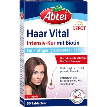 Интенсивное лечение Hair Vital — высокие дозы комплекса биотина, цинка и витаминов B с депо-эффектом — для сильных и блестящих волос — протестировано в лабораторных условиях, веганский — 30 таблеток, Abtei
Интенсивное лечение Hair Vital — высокие дозы комплекса биотина, цинка и витаминов B с депо-эффектом — для сильных и блестящих волос — протестировано в лабораторных условиях, веганский — 30 таблеток, Abtei