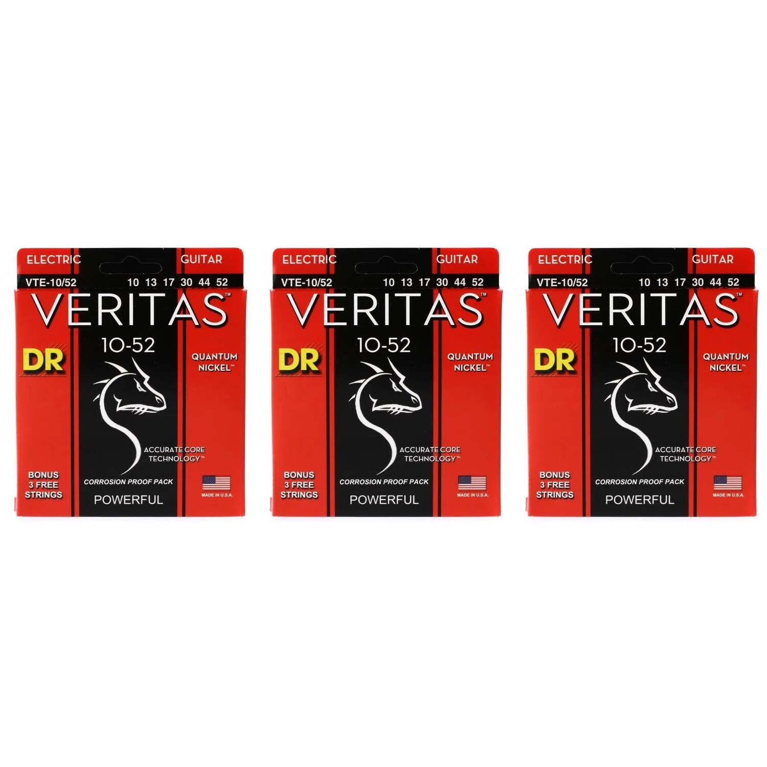 Струны для электрогитары DR Strings VTE-10/52 Veritas — .010-.052, от среднего до тяжелого (3 шт. в упаковке)
Струны для электрогитары DR Strings VTE-10/52 Veritas — .010-.052, от среднего до тяжелого (3 шт. в упаковке)