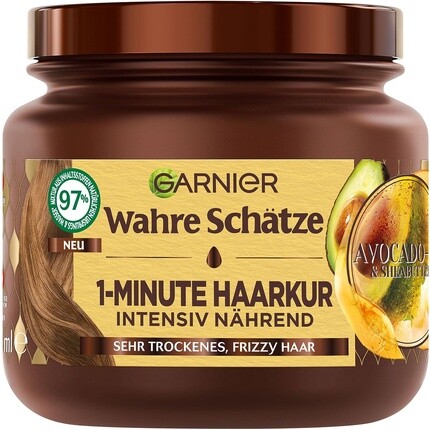 True Treasures 1-минутный уход за волосами с маслом авокадо и маслом ши, 340 мл, Garnier
True Treasures 1-минутный уход за волосами с маслом авокадо и маслом ши, 340 мл, Garnier