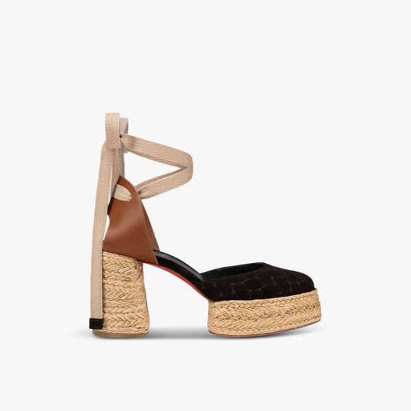 Эспадрильи на каблуке из замши и кожи Brigissima 85 Christian Louboutin, черный
Эспадрильи на каблуке из замши и кожи Brigissima 85 Christian Louboutin, черный