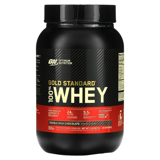 Протеиновый порошок Optimum Nutrition Gold Standard 1 Whey двойной насыщенный шоколад, 907г
Протеиновый порошок Optimum Nutrition Gold Standard 1 Whey двойной насыщенный шоколад, 907г