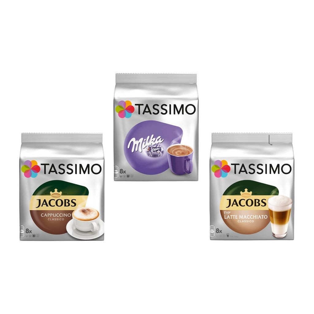 Tassimo Capsules Disc Creamy Collection Milka Cappuccino Classico Latte Macchiato
Tassimo Capsules Disc Creamy Collection Milka Cappuccino Classico Latte Macchiato