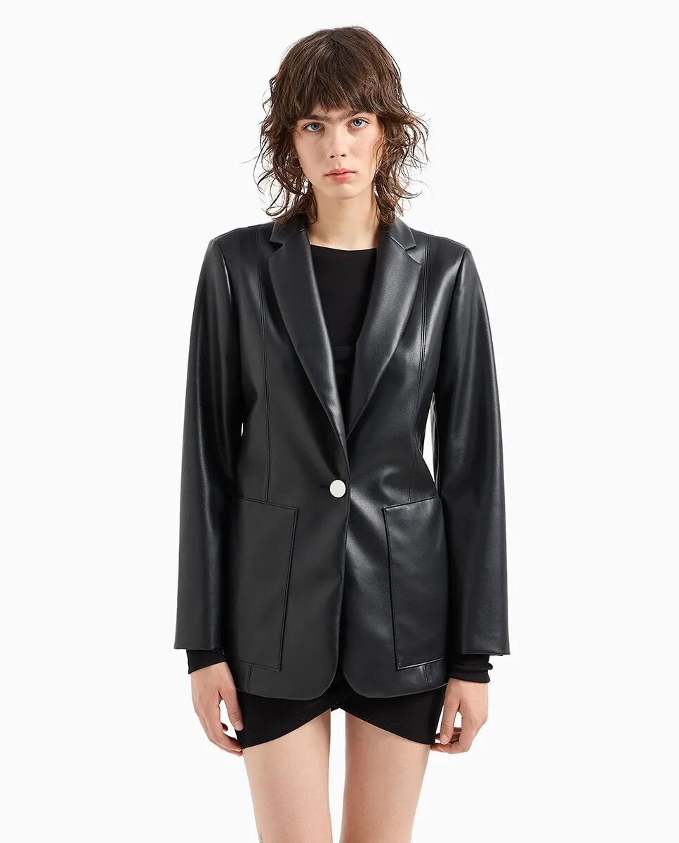 Женская куртка из искусственной кожи с практичными карманами Armani Exchange, черный
Женская куртка из искусственной кожи с практичными карманами Armani Exchange, черный