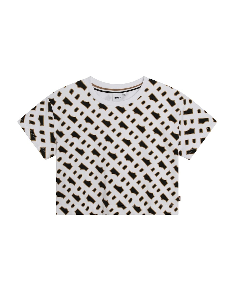 Футболка для девочки с короткими рукавами и монограммным принтом BOSS Kidswear, белый
Футболка для девочки с короткими рукавами и монограммным принтом BOSS Kidswear, белый