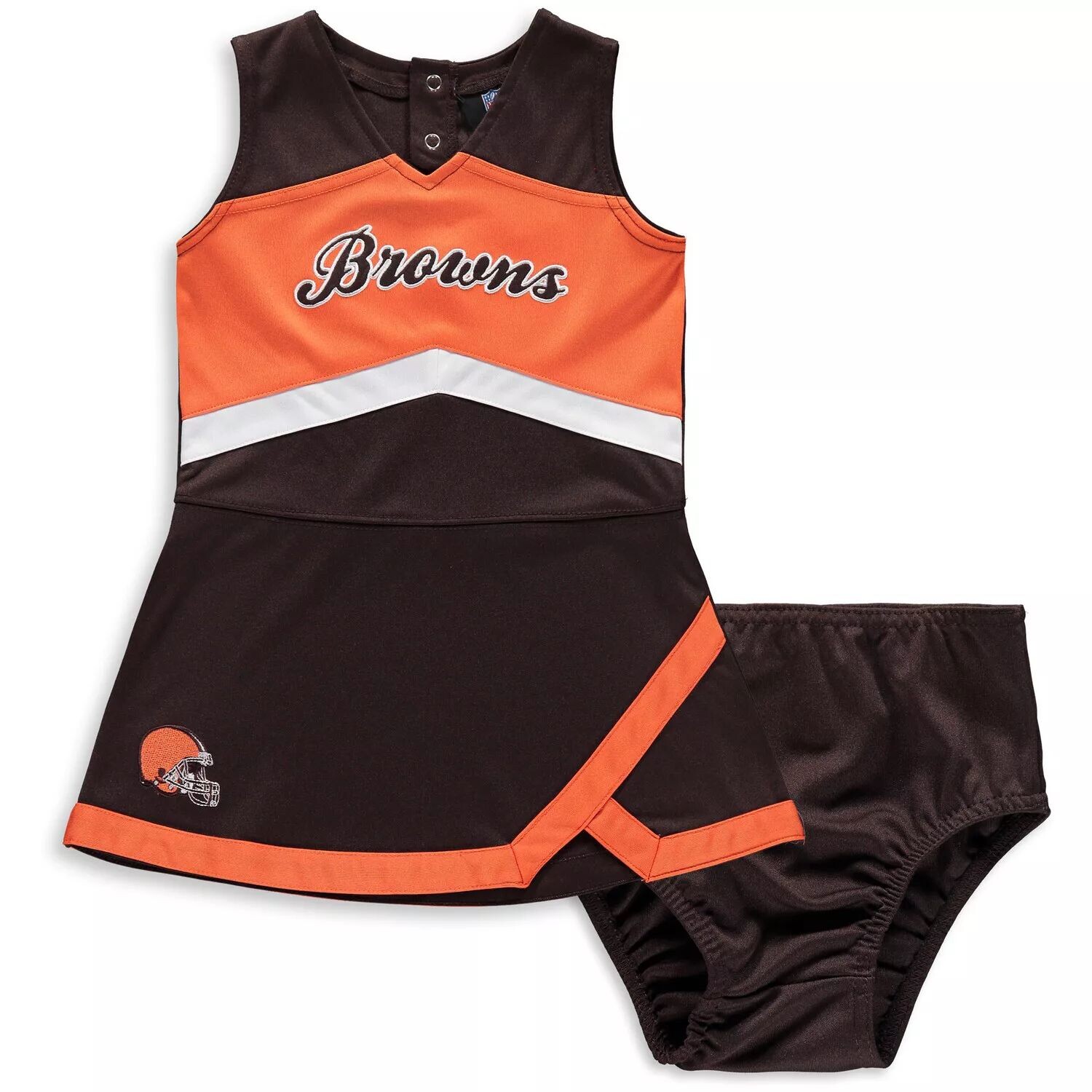 Коричневый джемпер Cleveland Browns для девочек для малышей Cheer Captain, платье-джемпер Outerstuff
Коричневый джемпер Cleveland Browns для девочек для малышей Cheer Captain, платье-джемпер Outerstuff