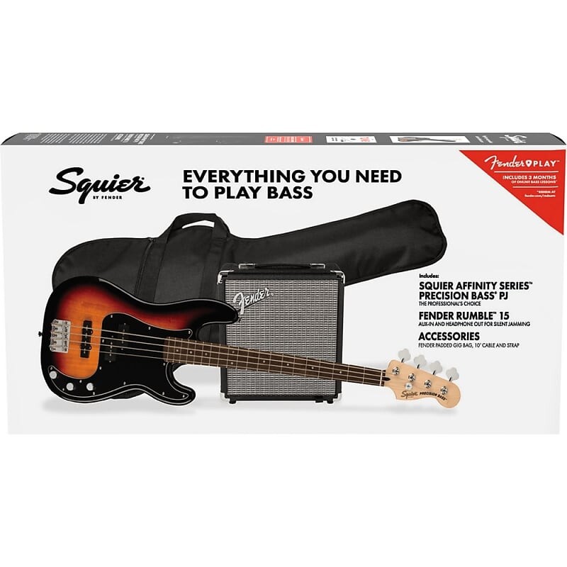 Басс гитара Squier Affinity Series Precision Bass PJ Pack - 3-Color Sunburst, Laurel Fingerboard
Басс гитара Squier Affinity Series Precision Bass PJ Pack - 3-Color Sunburst, Laurel Fingerboard