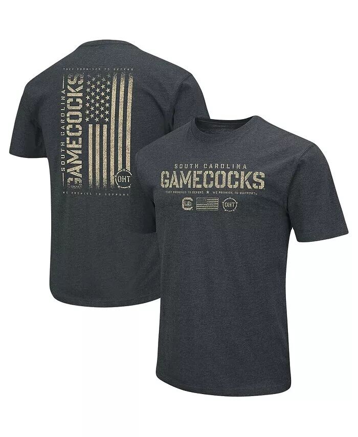 Мужская черная футболка с рисунком в стиле милитари South Carolina Gamecocks OHT 2.0 Colosseum, серый
Мужская черная футболка с рисунком в стиле милитари South Carolina Gamecocks OHT 2.0 Colosseum, серый
