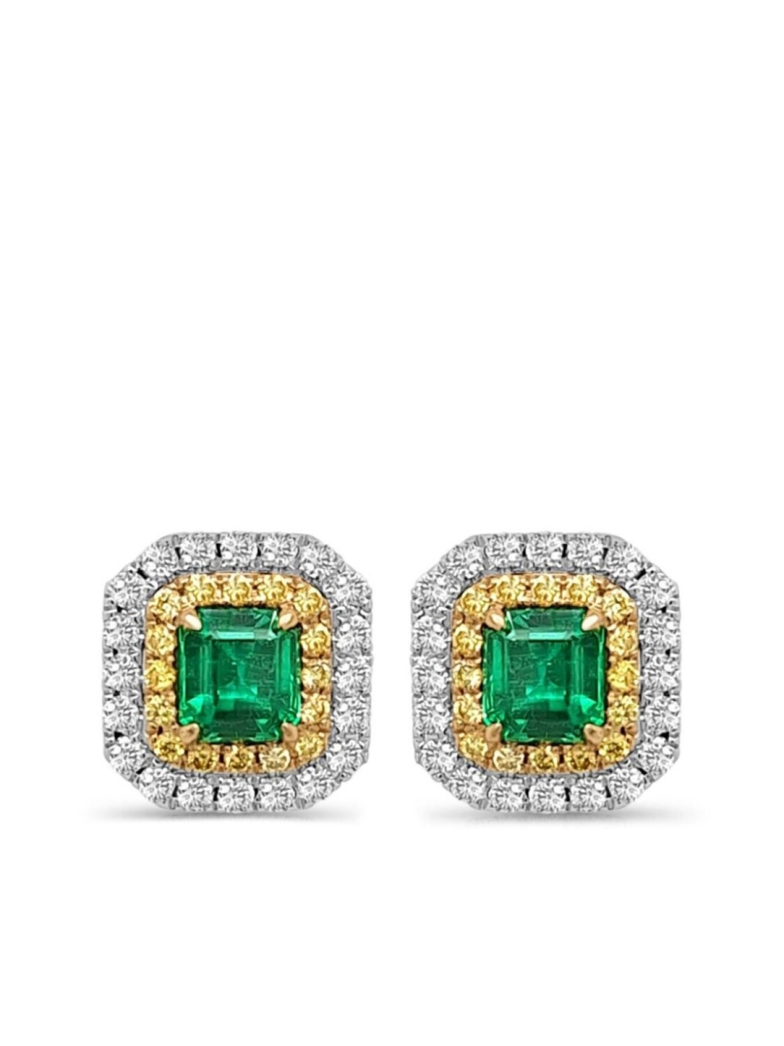 Серьги из 18-каратного белого золота с изумрудами и бриллиантами HYT Jewelry, серебряный
Серьги из 18-каратного белого золота с изумрудами и бриллиантами HYT Jewelry, серебряный