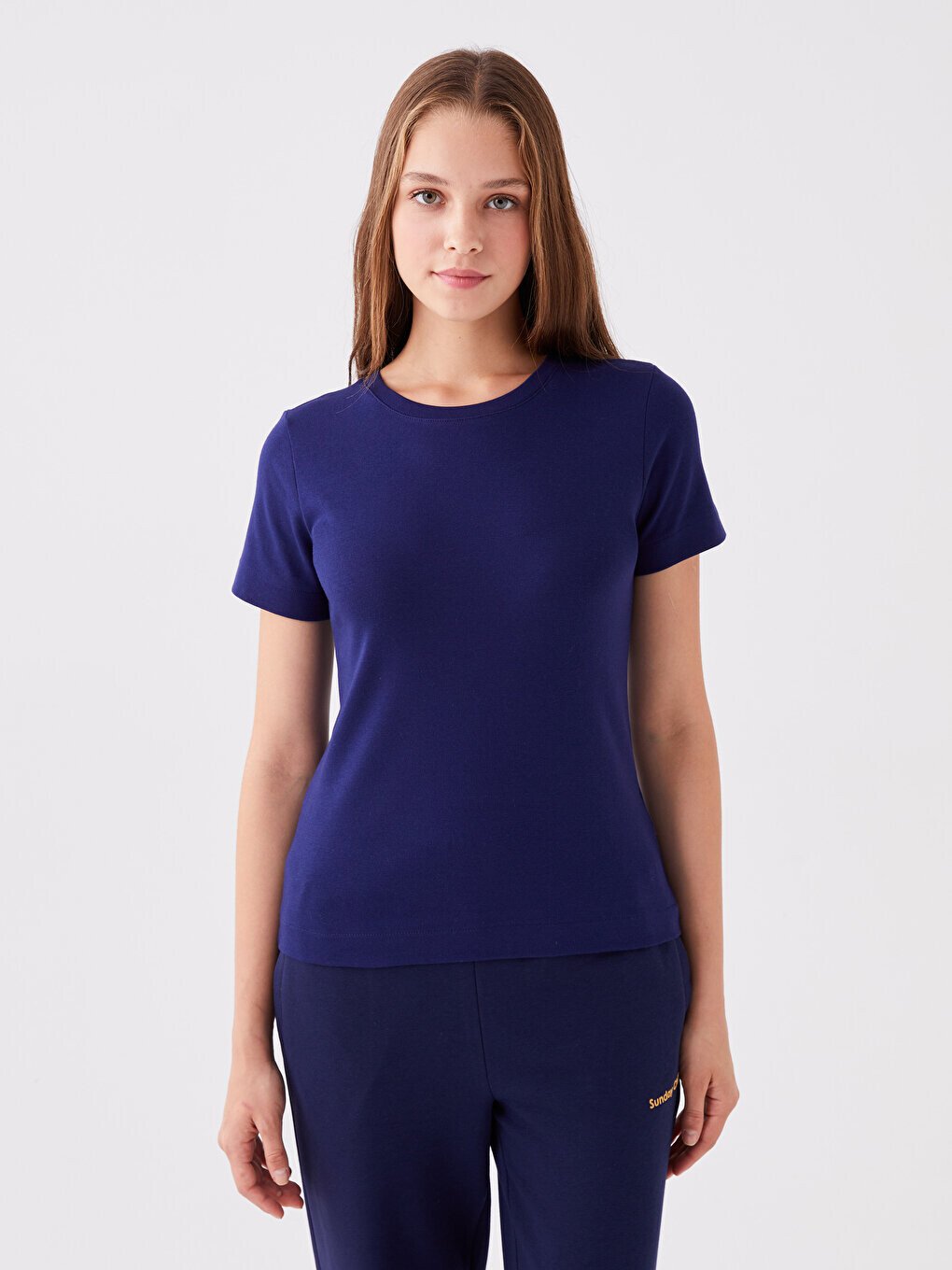 Простая женская футболка с круглым вырезом и короткими рукавами LCW Casual, темно-синий
Простая женская футболка с круглым вырезом и короткими рукавами LCW Casual, темно-синий