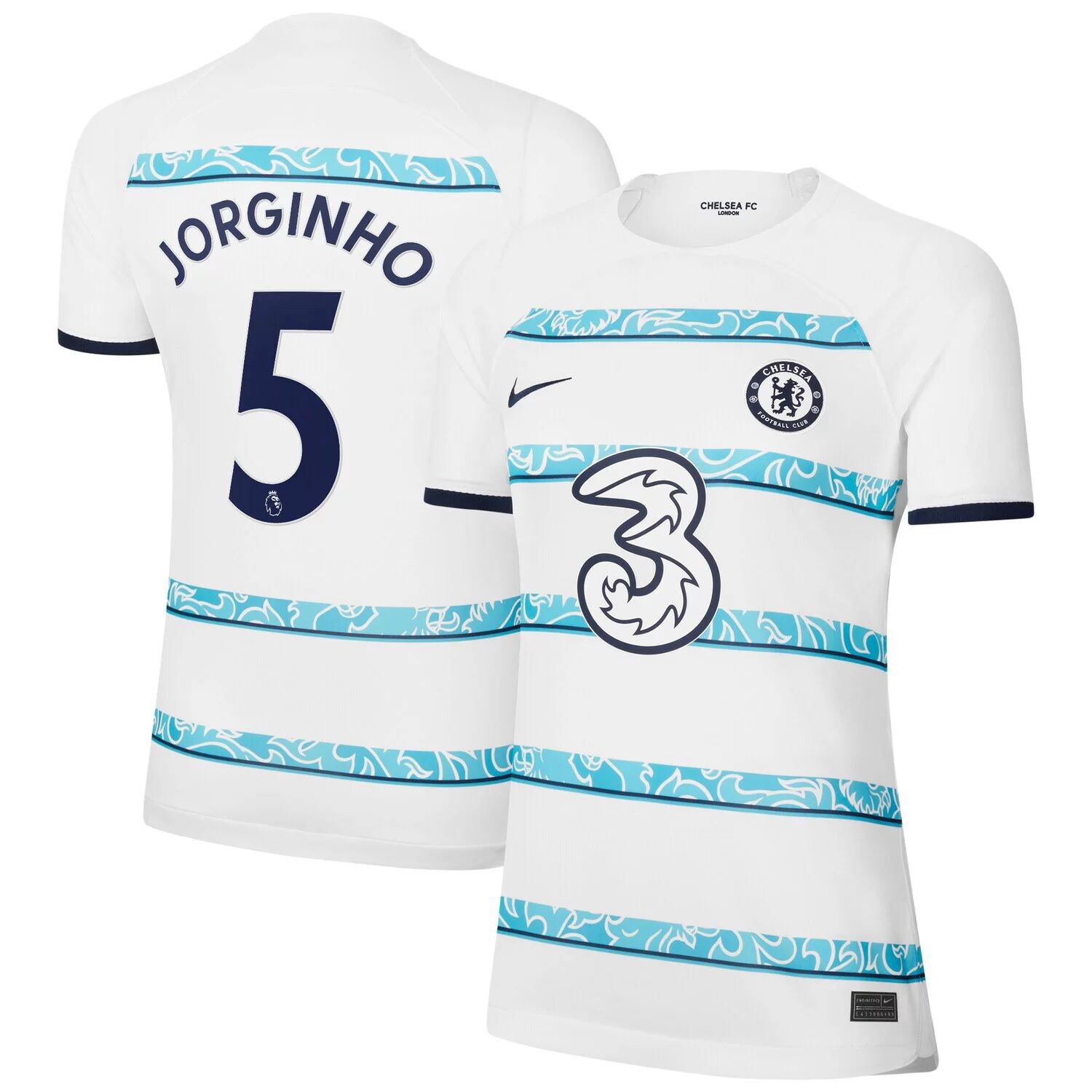Женская футболка Nike Jorginho White Chelsea 2022/23 выездная реплика стадиона Breathe Stadium Replica Player Nike
Женская футболка Nike Jorginho White Chelsea 2022/23 выездная реплика стадиона Breathe Stadium Replica Player Nike