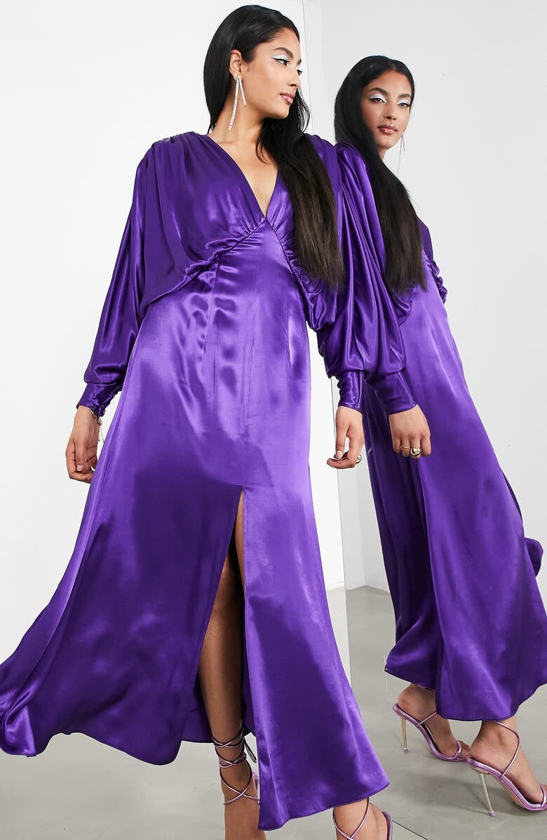Атласное макси-платье с длинными рукавами «летучая мышь» ASOS DESIGN, фиолетовый
Атласное макси-платье с длинными рукавами «летучая мышь» ASOS DESIGN, фиолетовый