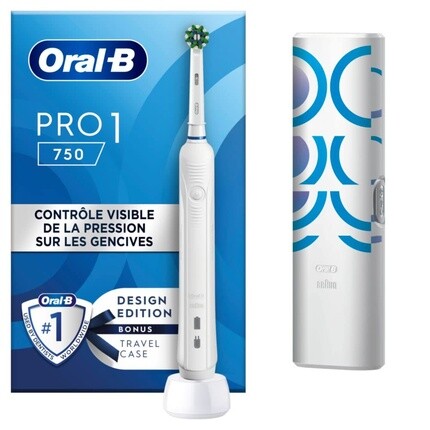 Электрическая зубная щетка Oral-B Pro 1 750, белая, с дорожным футляром и щеткой, Oral B
Электрическая зубная щетка Oral-B Pro 1 750, белая, с дорожным футляром и щеткой, Oral B