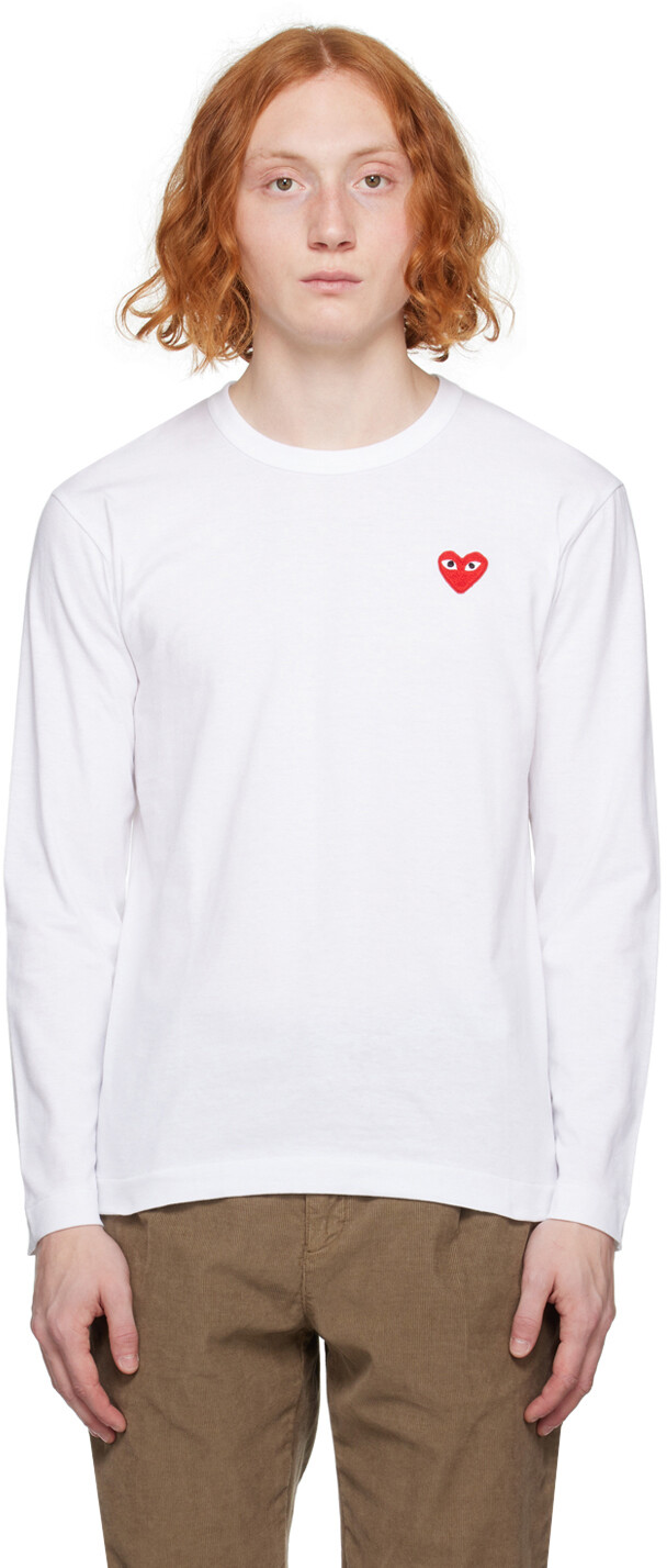 COMME des GARCONS PLAY Белая футболка с длинными рукавами и нашивкой в виде сердца Comme des Garçons, Белый;коричневый
COMME des GARCONS PLAY Белая футболка с длинными рукавами и нашивкой в виде сердца Comme des Garçons, Белый;коричневый