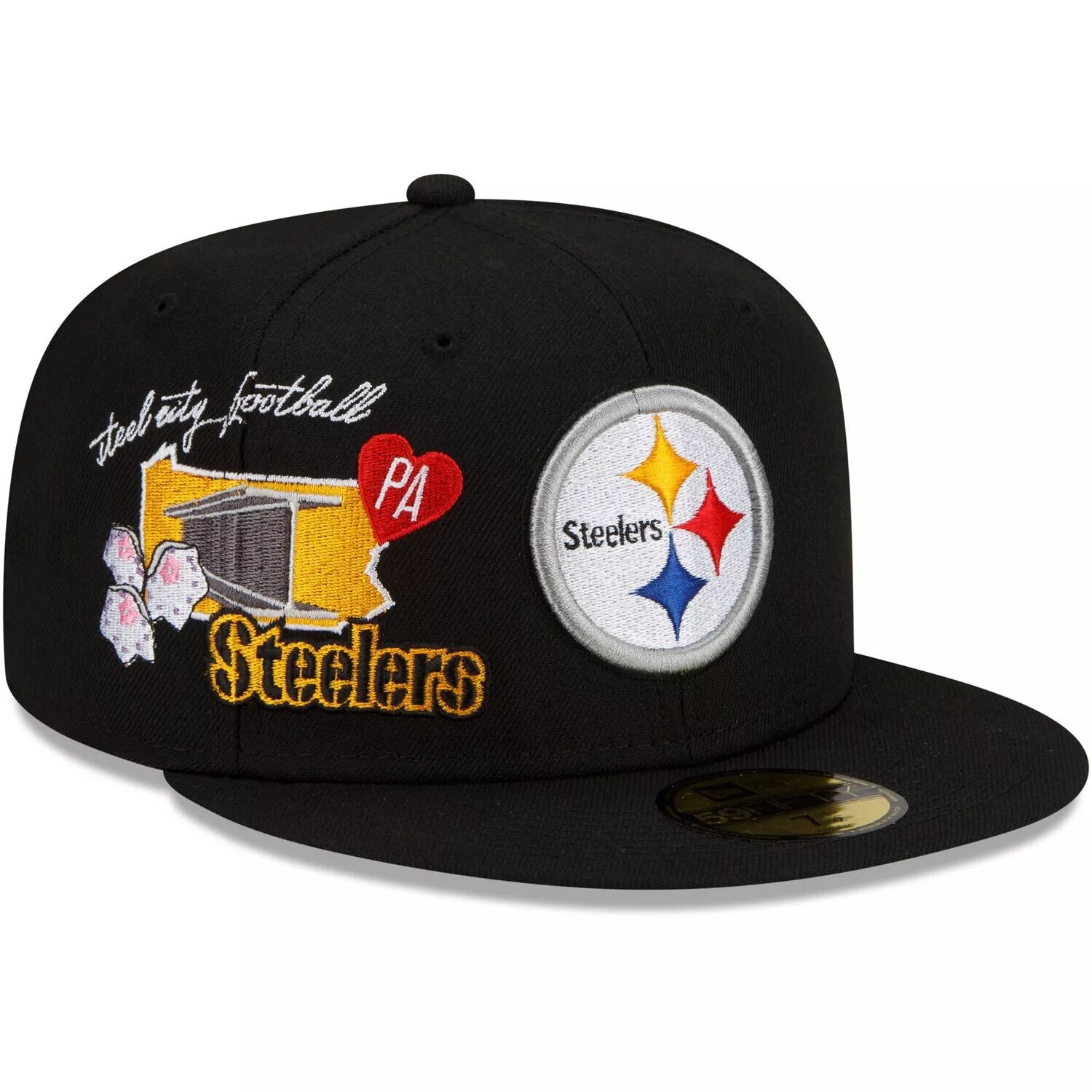 Черная мужская приталенная шляпа New Era Pittsburgh Steelers City Cluster 59FIFTY
Черная мужская приталенная шляпа New Era Pittsburgh Steelers City Cluster 59FIFTY