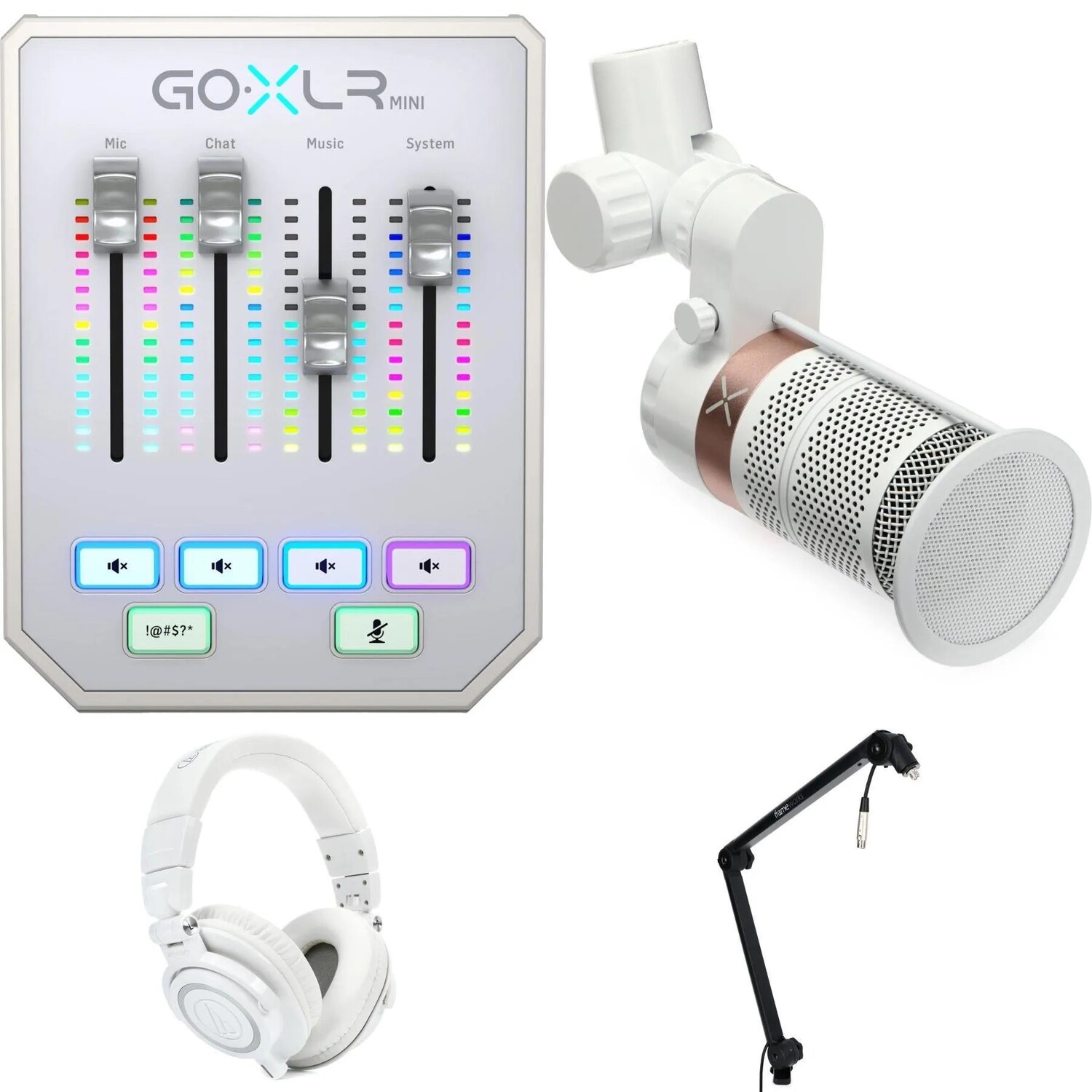 Новый мини-USB-микшер TC-Helicon GoXLR и комплект микрофонного вещания GoXLR с наушниками — белый
Новый мини-USB-микшер TC-Helicon GoXLR и комплект микрофонного вещания GoXLR с наушниками — белый