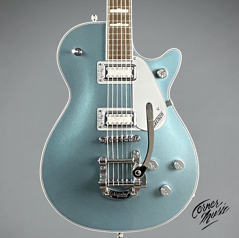 Электрогитара Gretsch G5230T-140 Electromatic 140th Double Platinum Jet with Bigsby 2023 - Two Tone Stone Platinum / Pearl Platinum
Электрогитара Gretsch G5230T-140 Electromatic 140th Double Platinum Jet with Bigsby 2023 - Two Tone Stone Platinum / Pearl Platinum