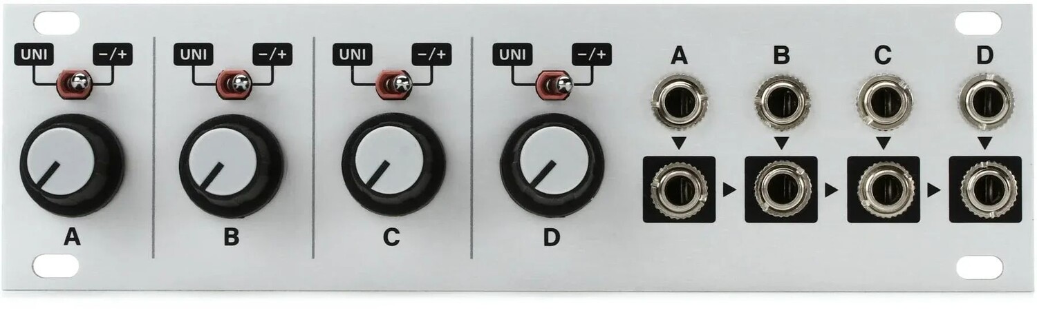 Intellijel Quadratt1U Quad Attenuator, Attenuverter, Mixer и модуль Eurorack высотой 1U с напряжением постоянного тока
Intellijel Quadratt1U Quad Attenuator, Attenuverter, Mixer и модуль Eurorack высотой 1U с напряжением постоянного тока