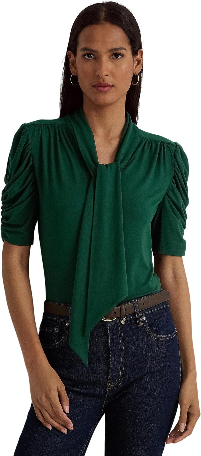 Трикотажный топ с пышными рукавами и завязками на воротнике LAUREN Ralph Lauren, цвет Season Green
Трикотажный топ с пышными рукавами и завязками на воротнике LAUREN Ralph Lauren, цвет Season Green