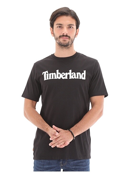 Черная мужская футболка с круглым вырезом стандартного кроя с принтом Timberland, Черный
Черная мужская футболка с круглым вырезом стандартного кроя с принтом Timberland, Черный