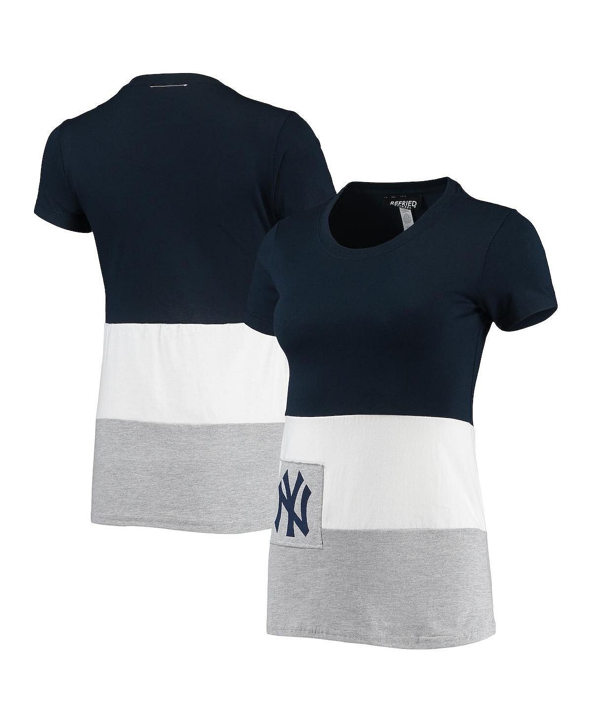Женская темно-синяя приталенная футболка New York Yankees Refried Apparel, темно-синий
Женская темно-синяя приталенная футболка New York Yankees Refried Apparel, темно-синий