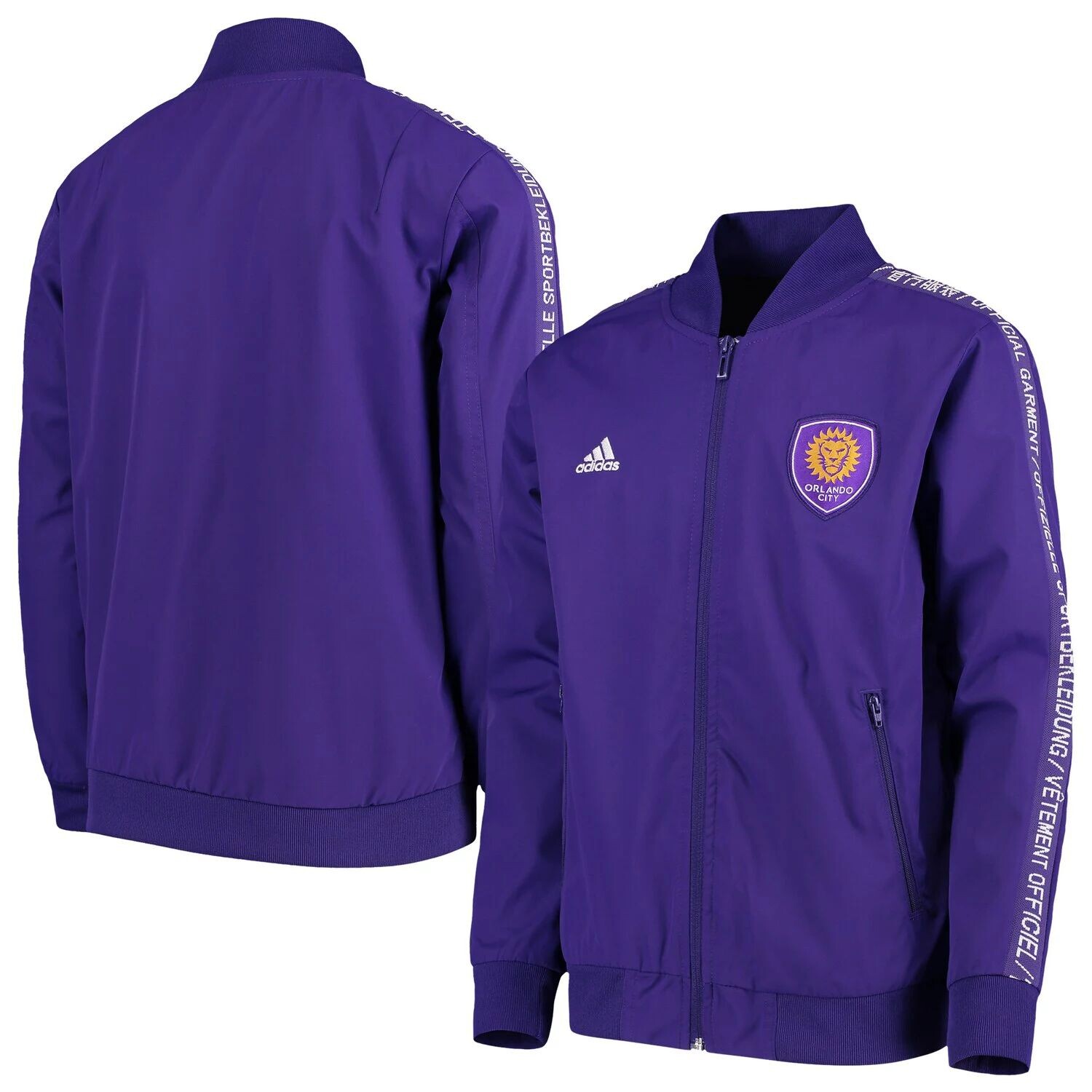 Молодежная куртка adidas Purple Orlando City SC Anthem с молнией во всю длину adidas
Молодежная куртка adidas Purple Orlando City SC Anthem с молнией во всю длину adidas
