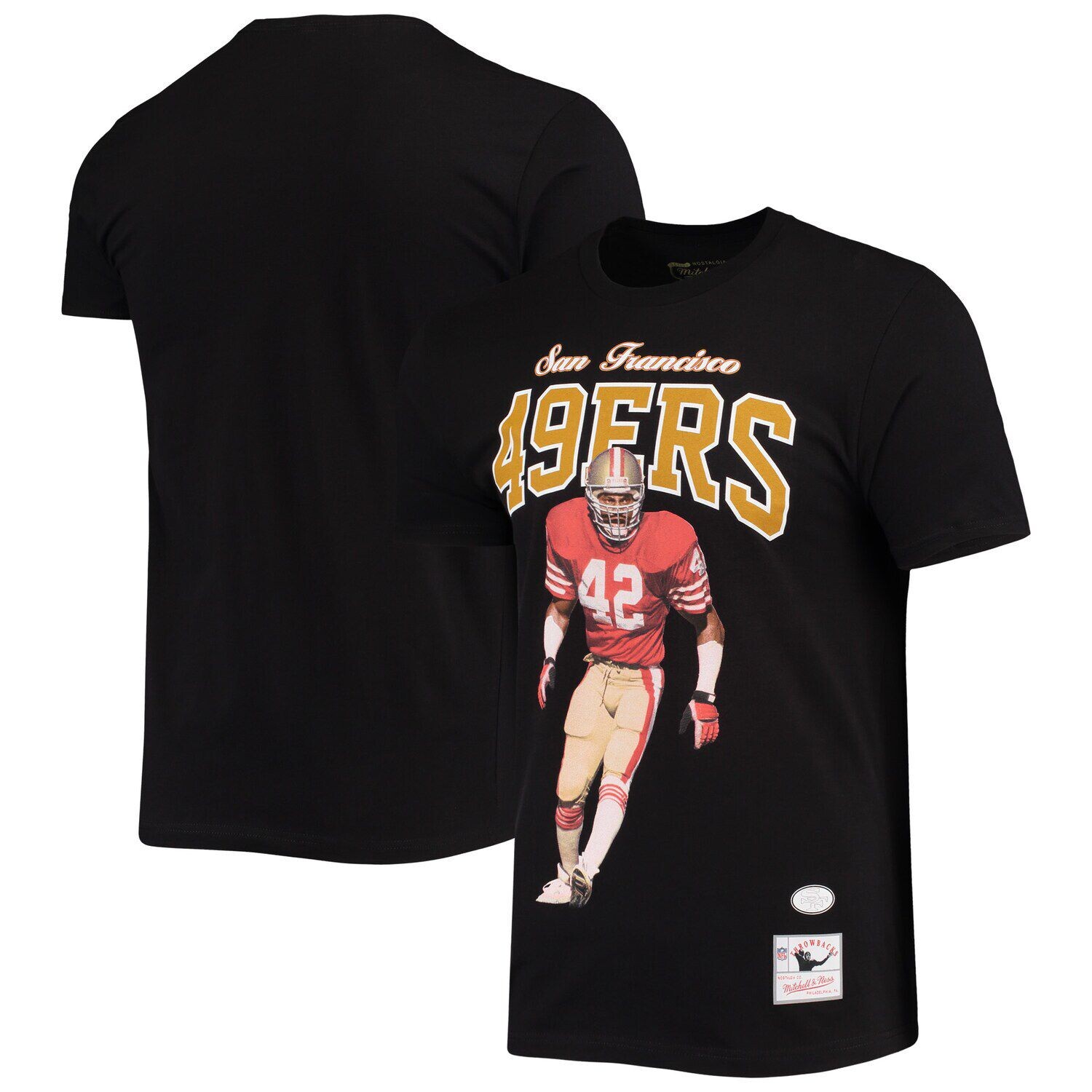 Мужская черная футболка с графикой в честь 75-летия игрока Mitchell & Ness Ronnie Lott San Francisco 49ers
Мужская черная футболка с графикой в честь 75-летия игрока Mitchell & Ness Ronnie Lott San Francisco 49ers
