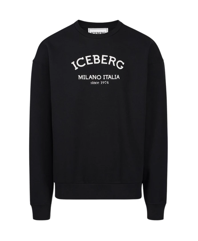 Классическая толстовка с круглым вырезом и логотипом из эко хлопка Iceberg, черный
Классическая толстовка с круглым вырезом и логотипом из эко хлопка Iceberg, черный