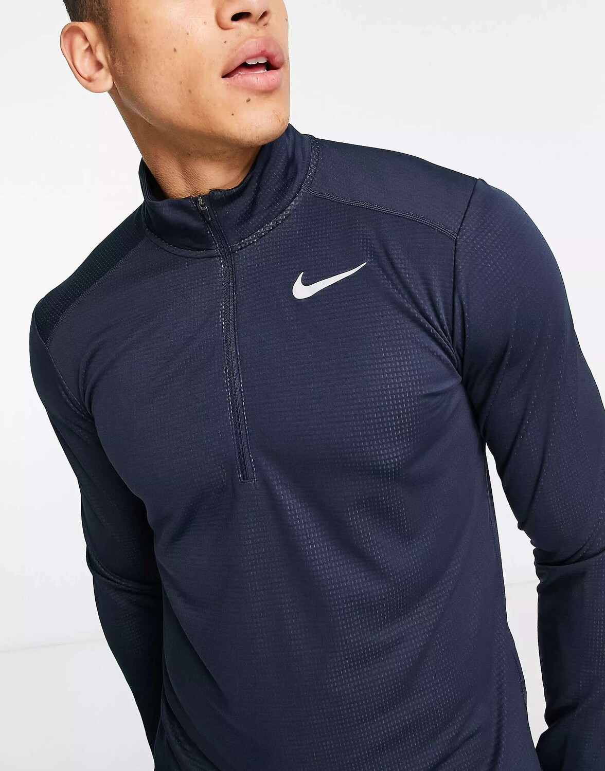 Темно-синяя футболка с длинными рукавами и до половины молнии Nike Pacer Dri-FIT, Синий
Темно-синяя футболка с длинными рукавами и до половины молнии Nike Pacer Dri-FIT, Синий