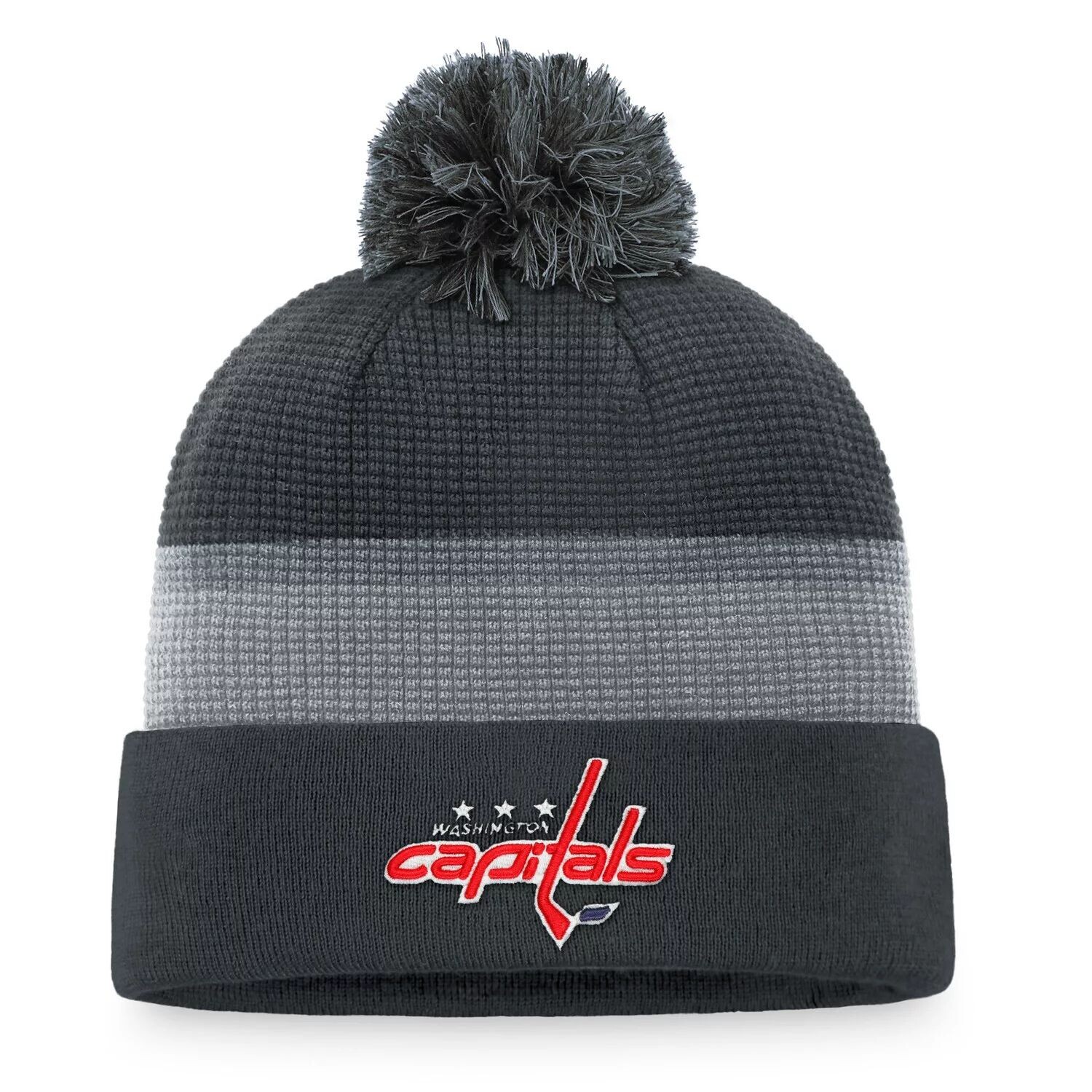 Мужская темно-серая мужская вязаная шапка Fanatics Washington Capitals Authentic Pro Home с манжетами и помпоном
Мужская темно-серая мужская вязаная шапка Fanatics Washington Capitals Authentic Pro Home с манжетами и помпоном