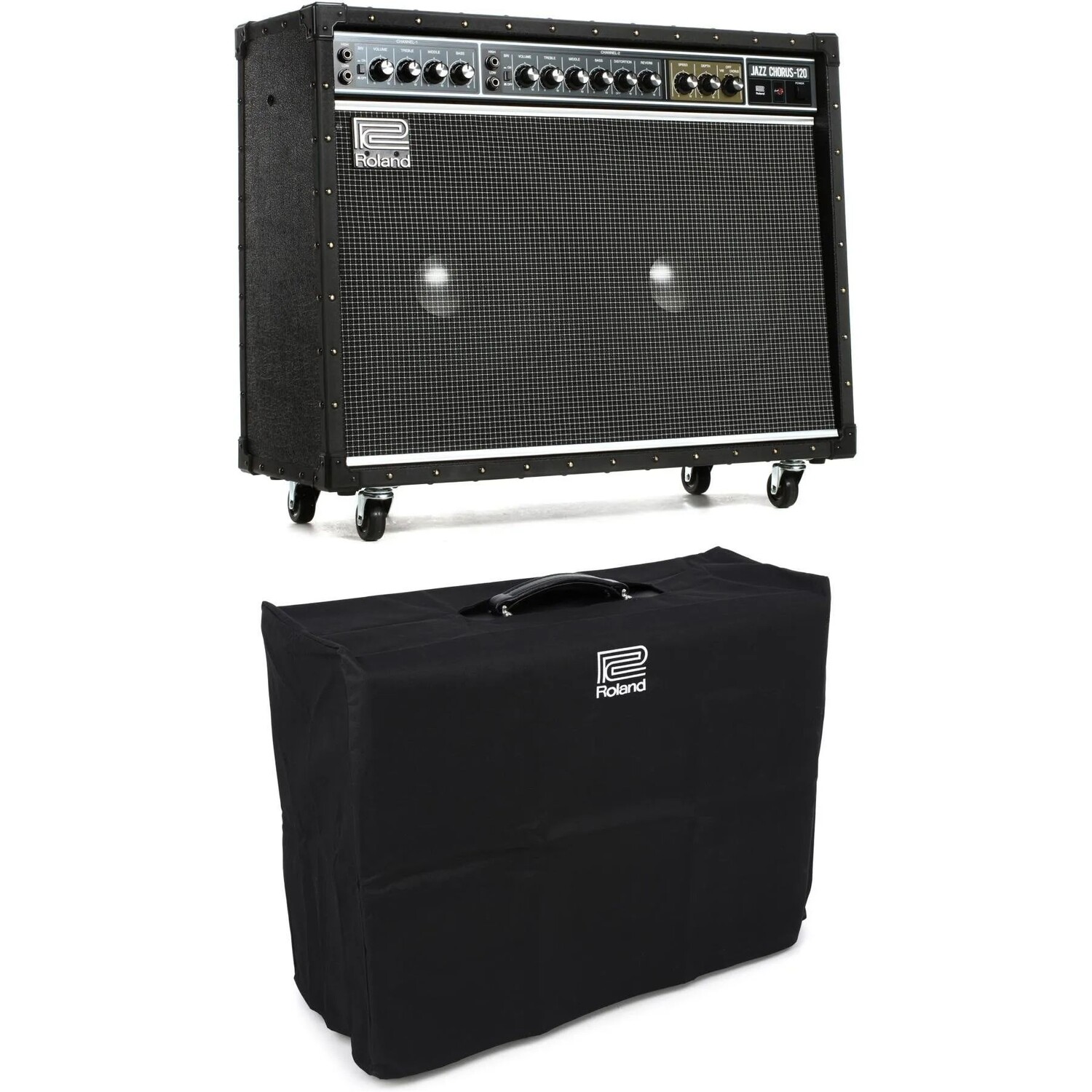 Новый стереокомбоусилитель Roland JC-120 Jazz Chorus, 2 x 12 дюймов, 120 Вт с крышкой
Новый стереокомбоусилитель Roland JC-120 Jazz Chorus, 2 x 12 дюймов, 120 Вт с крышкой