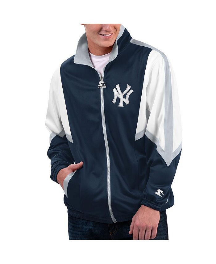 Мужская темно-синяя куртка с молнией во всю длину New York Yankees Lead Runner Starter, синий
Мужская темно-синяя куртка с молнией во всю длину New York Yankees Lead Runner Starter, синий