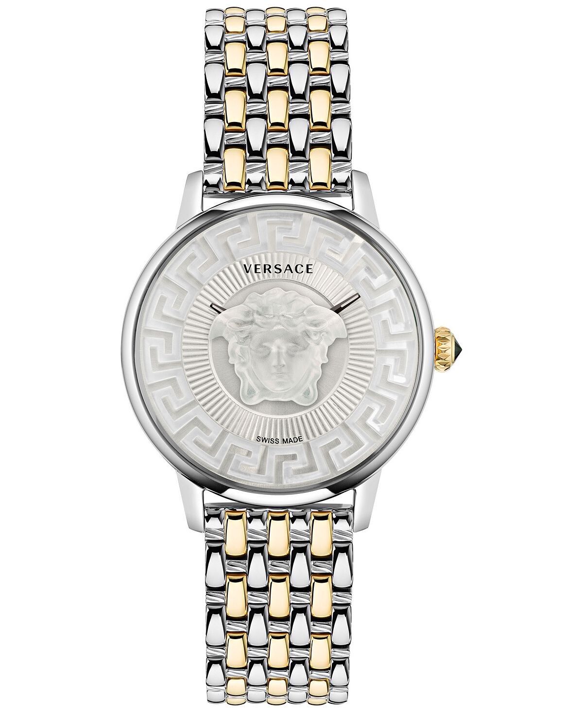 Женские швейцарские двухцветные часы с браслетом Medusa Alchemy, 38 мм Versace
Женские швейцарские двухцветные часы с браслетом Medusa Alchemy, 38 мм Versace