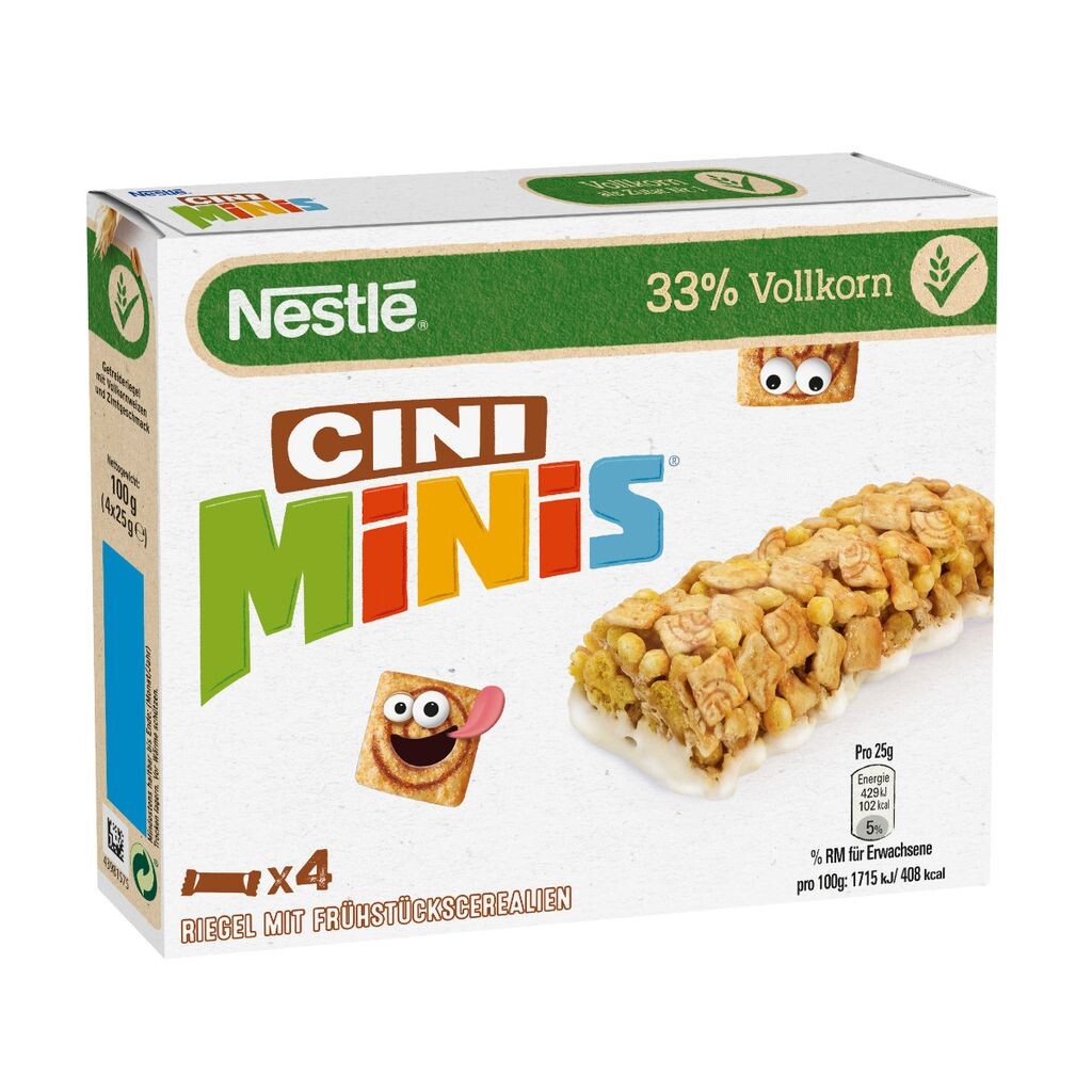 Батончики зерновые Nestlé Cini Minis со вкусом корицы 4 x 25г 100г Cpw Cereal Partners Worldwide
Батончики зерновые Nestlé Cini Minis со вкусом корицы 4 x 25г 100г Cpw Cereal Partners Worldwide