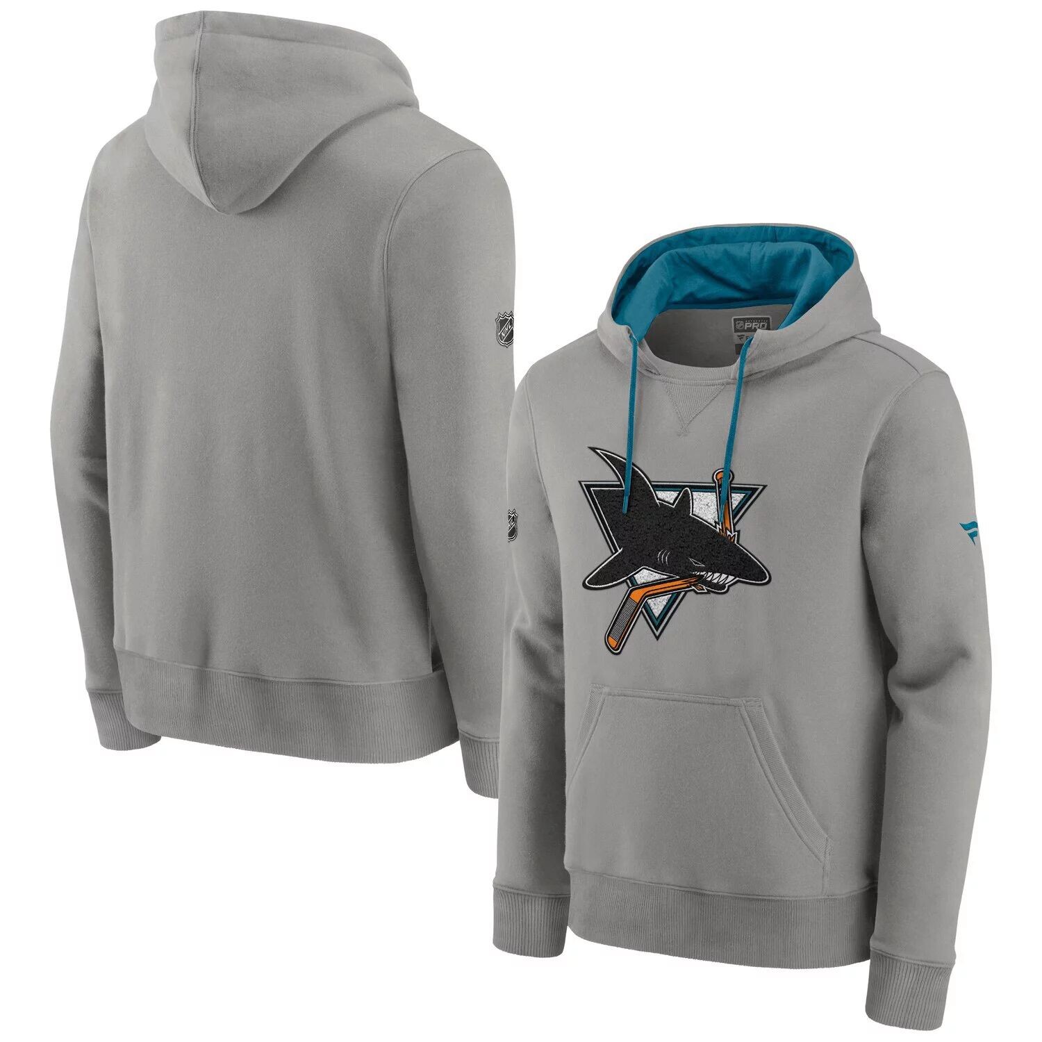 Мужской пуловер с капюшоном Fanatics фирменного серого/бирюзового цвета San Jose Sharks Special Edition Archival Throwback, Серый
Мужской пуловер с капюшоном Fanatics фирменного серого/бирюзового цвета San Jose Sharks Special Edition Archival Throwback, Серый
