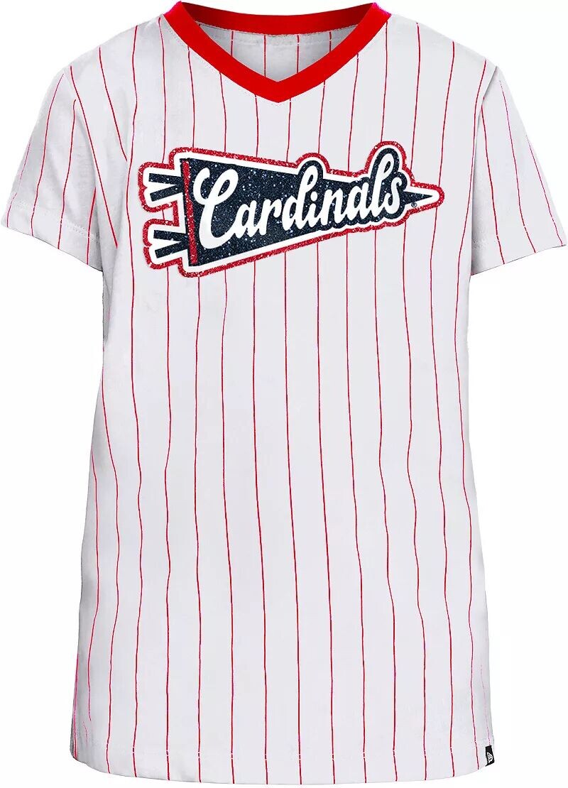 Белая футболка в тонкую полоску с v-образным вырезом New Era Girls St. Louis Cardinals
Белая футболка в тонкую полоску с v-образным вырезом New Era Girls St. Louis Cardinals