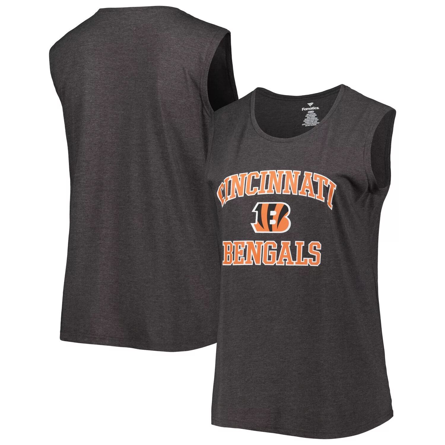 Женская топ без рукавов Fanatics с логотипом Heather Charcoal Cincinnati Bengals больших размеров Fanatics
Женская топ без рукавов Fanatics с логотипом Heather Charcoal Cincinnati Bengals больших размеров Fanatics