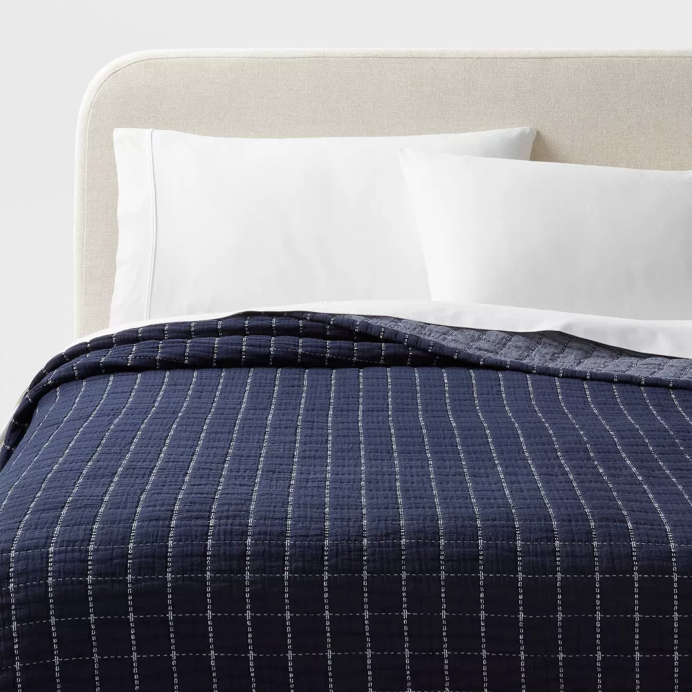 Лоскутное одеяло из пряжи Full/Queen Crinkle Grid Moss Green - Threshold, цвет Navy Blue/Ivory
Лоскутное одеяло из пряжи Full/Queen Crinkle Grid Moss Green - Threshold, цвет Navy Blue/Ivory