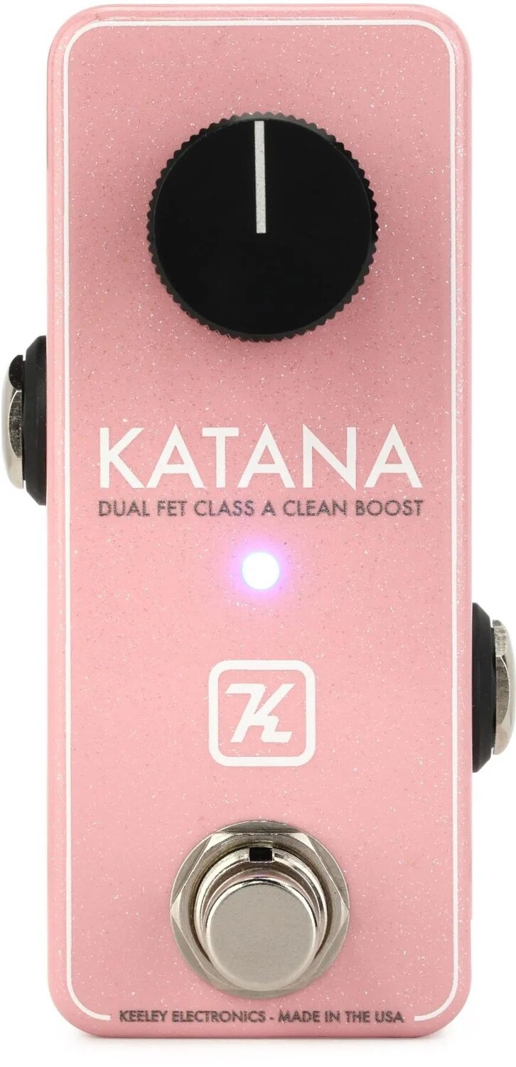 Педаль Keeley Mini Katana Clean Boost — новый светло-розовый, эксклюзив для Sweetwater
Педаль Keeley Mini Katana Clean Boost — новый светло-розовый, эксклюзив для Sweetwater